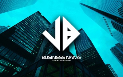 Professionelles polygonales VB-Buchstaben-Logo-Design für Ihr Unternehmen - Markenidentität