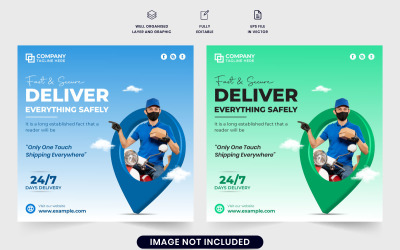 Affiche de promotion du service de livraison en ligne