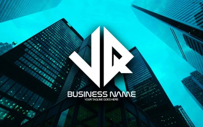 Création de logo de lettre VQ polygonale professionnelle pour votre entreprise - Identité de marque
