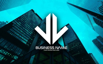 Création de logo de lettre VV polygonale professionnelle pour votre entreprise - Identité de marque