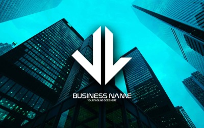 Design de logotipo profissional com letra VL poligonal para sua empresa - identidade de marca