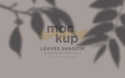Мокап с эффектом наложения тени листьев 42