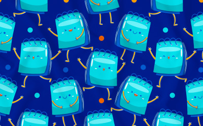 Padrão sem emenda de mascote de papel