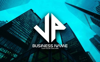 专业的多边形 VP 字母标志设计为您的企业-品牌标识