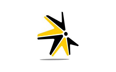 Design de modelo de logotipo abstrato de seta de marketing de expedição