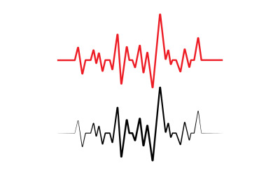 Hearbeat medical line logo vector v8