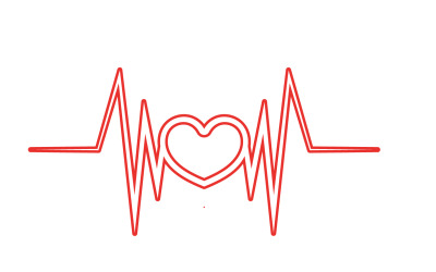 Hearbeat medical line logo vector v9