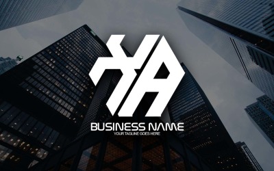 Profesjonalny wielokątny projekt logo litery XA dla Twojej firmy - tożsamość marki