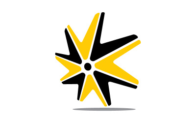Progettazione astratta del modello di logo dell&amp;#39;estratto di marketing di spedizione della freccia