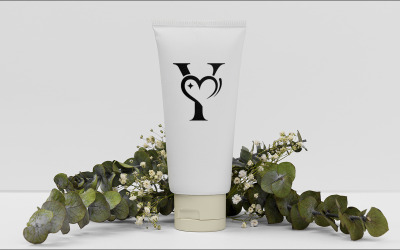 Beauty-Logo-Design Love Spa Massage Buchstabe Y