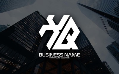 Conception professionnelle de logo de lettre XQ polygonale pour votre entreprise - Identité de marque