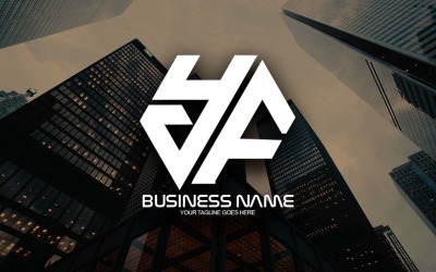Design del logo della lettera YF poligonale professionale per il tuo business - Identità del marchio