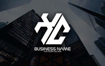 Design professionale del logo della lettera XC poligonale per il tuo business - Identità del marchio