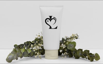Diseño de logotipo de belleza Love Spa Masaje Letra L