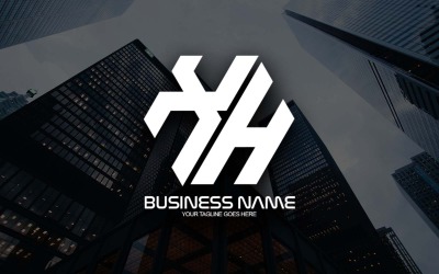 İşletmeniz İçin Profesyonel Çokgen XH Harfi Logo Tasarımı - Marka Kimliği