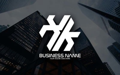 Профессиональный многоугольный дизайн логотипа XK Letter для вашего бизнеса - фирменный стиль