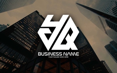 Профессиональный многоугольный дизайн логотипа YQ Letter для вашего бизнеса - фирменный стиль