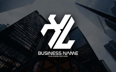 Professioneel veelhoekig XL-letterlogo-ontwerp voor uw bedrijf - merkidentiteit