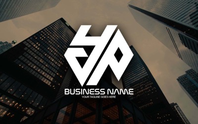 Professionelles polygonales YP-Buchstaben-Logo-Design für Ihr Unternehmen - Markenidentität