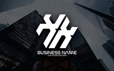 专业的多边形 XX 字母标志设计为您的企业-品牌标识