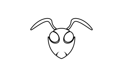 Ant head logo and symbol vector v10
