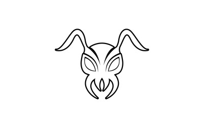 Ant head logo and symbol vector v11