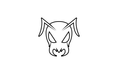 Ant head logo and symbol vector v12