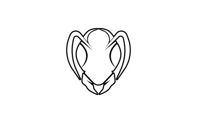 Ant head logo and symbol vector v13