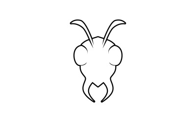 Ant head logo and symbol vector v14