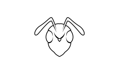 Ant head logo and symbol vector v15