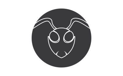 Ant head logo and symbol vector v18