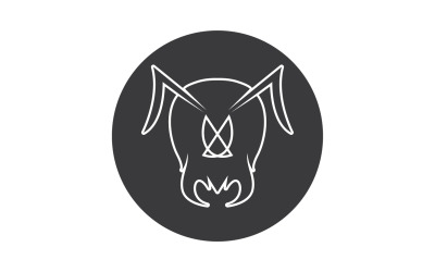 Ant head logo and symbol vector v20