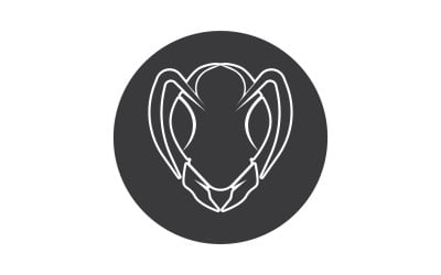 Ant head logo and symbol vector v21