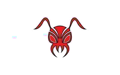 Ant head logo and symbol vector v3