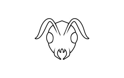 Ant head logo and symbol vector v9