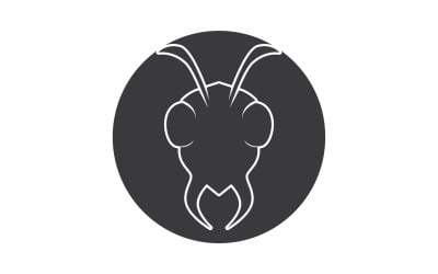 Ant head logo and symbol vectorv22