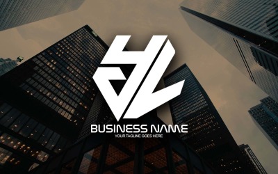 Conception professionnelle de logo de lettre YV polygonale pour votre entreprise - Identité de marque