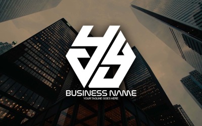 Création de logo de lettre YY polygonale professionnelle pour votre entreprise - Identité de marque