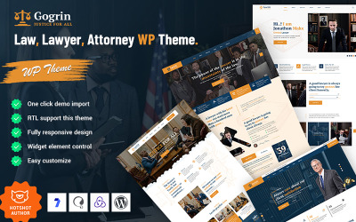 Gogrin - WordPress-tema för juridik, advokat och advokat