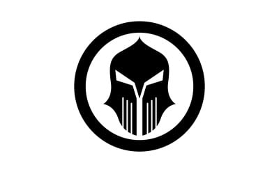 Spartan gladiator helmet icon logo vector v17