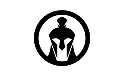 Spartan gladiator helmet icon logo vector v23