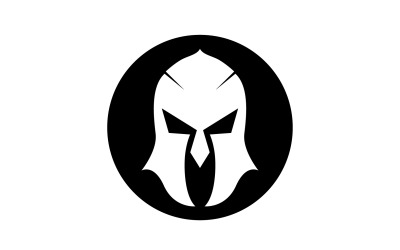Spartansk gladiatorhjälm ikon logotyp vektor v14