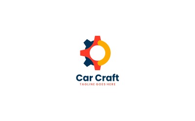 Car Craft Logo colorido simples