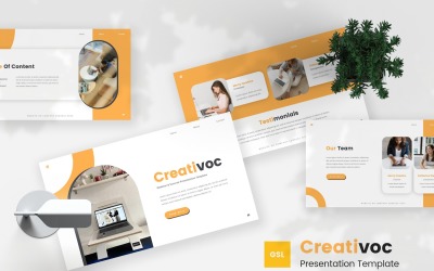Creativoc — Modello di presentazione Google per webinar e corso