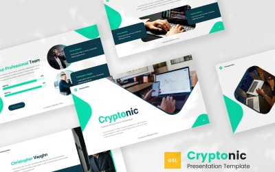 Cryptonic – kriptovaluta és Bitcoin Google Slides sablon