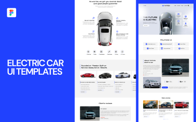 Plantillas de interfaz de usuario de coche eléctrico