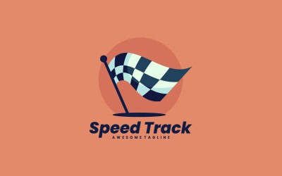 Speed Track einfacher Logo-Stil
