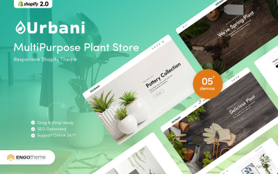 Urbani - 多用途植物商店 Shopify 主题