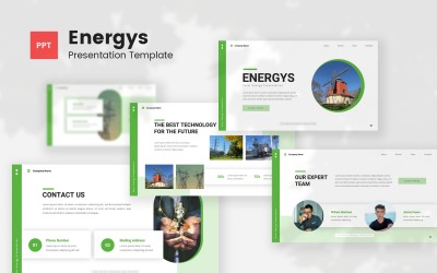 Energias — Modelo de Powerpoint de Energia Solar