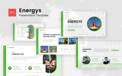 Energys — Plantilla de PowerPoint de energía solar